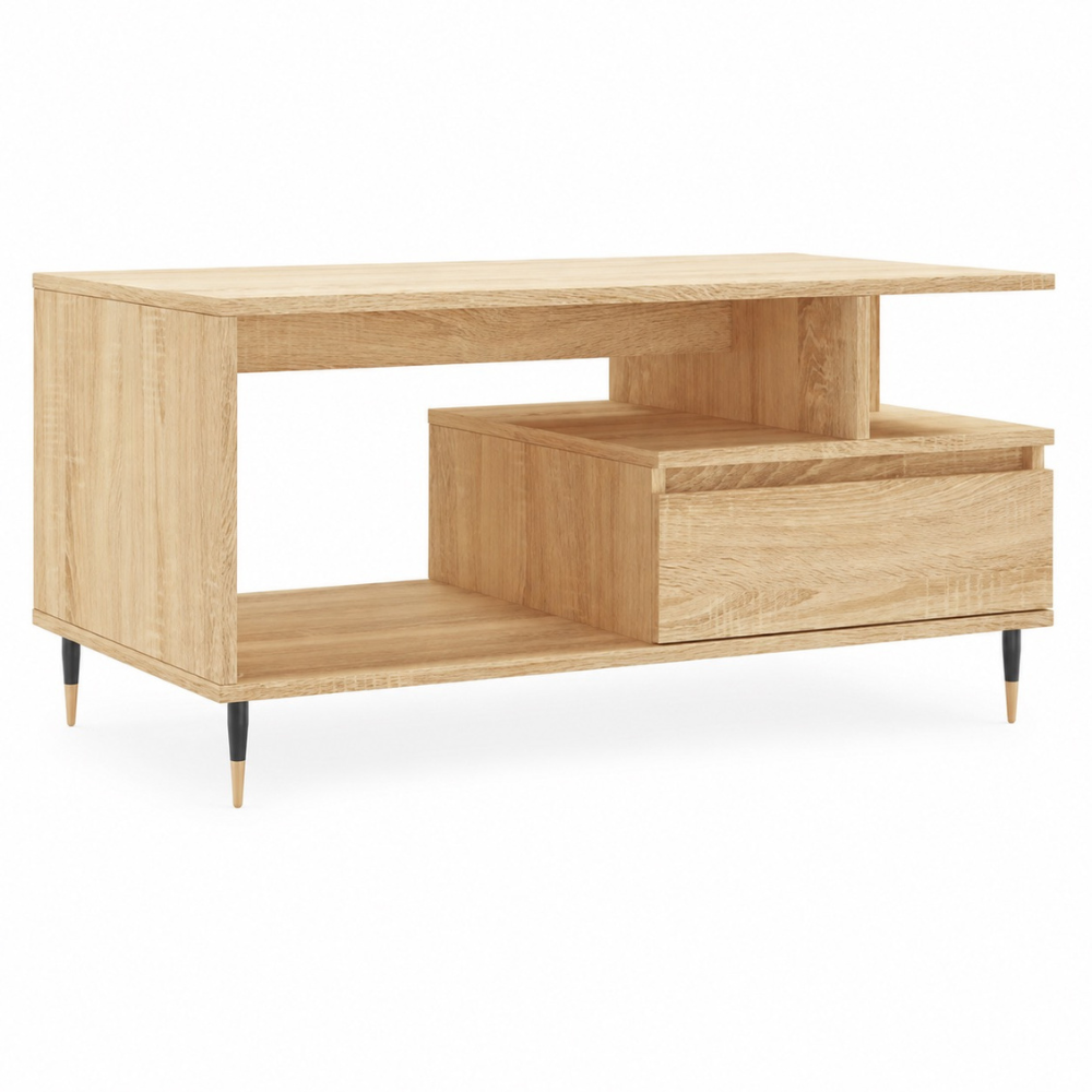 Table basse bois chêne Sonoma rectangulaire