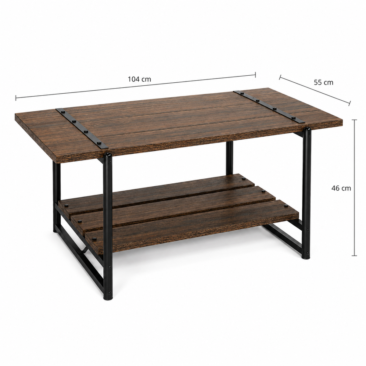 Dimensions de Table basse bois style ferme