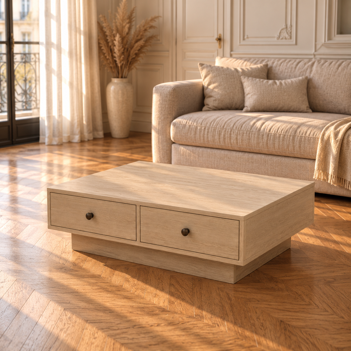 Table basse bois chêne sonoma