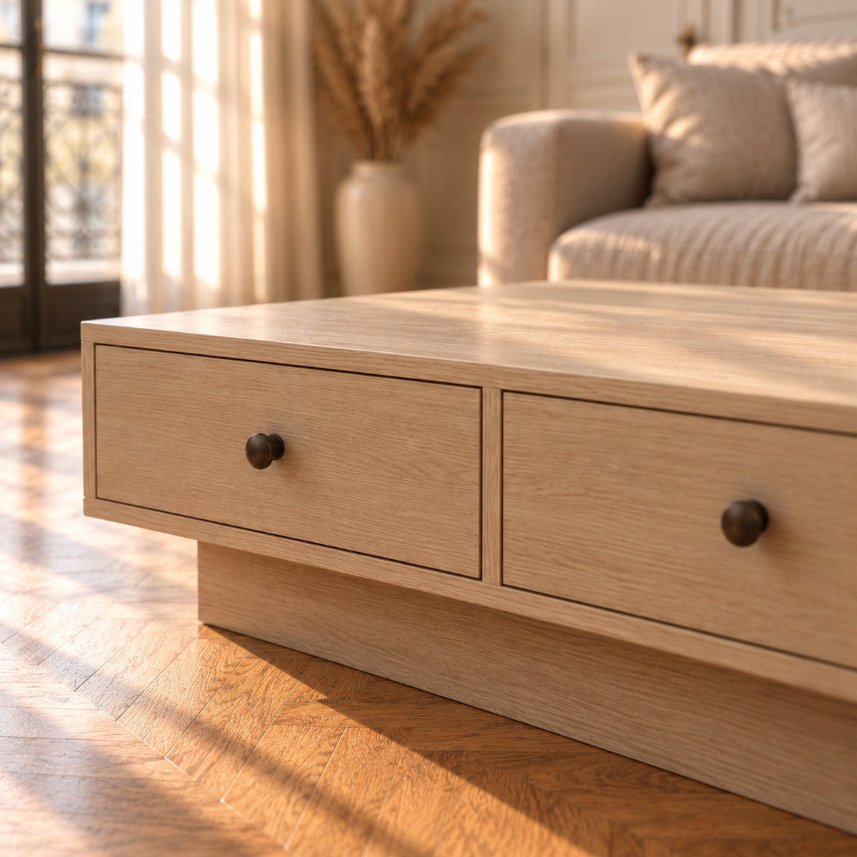 Table basse bois chêne sonoma