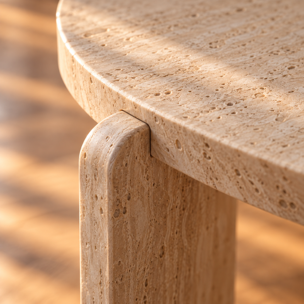 Table basse gigogne effet bois – style nordique