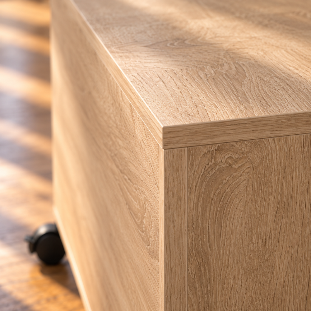 Table basse bois carrée chêne Sonoma