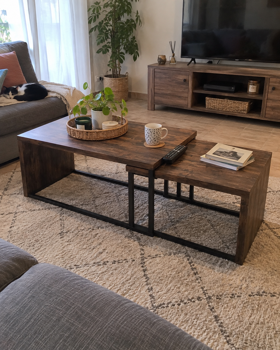 Table basse Studio Salon dans le salon d'une cliente